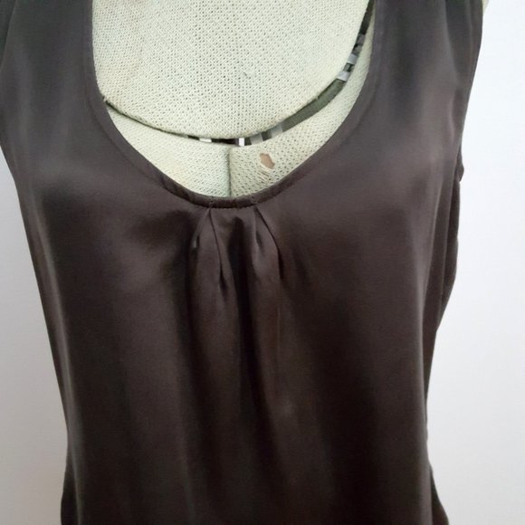 NWT Jenny Han dark grey/black 100% silk sleeveless cocktail dress with sequins - Picture 8 of 15